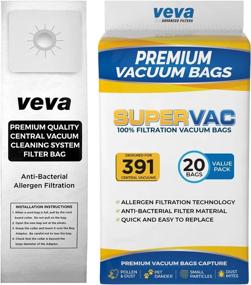 img 4 attached to 🔋 VEVA Premium SuperVac 20-Pack Gallon Bags - Compatible with Nutone 391 Central Vac Vacuum Cleaners - Replacement Models CV350, CV352, CV353, CV450, CV653, CV750