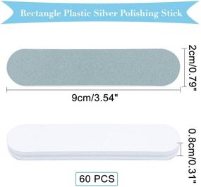 img 3 attached to 🔳 ARRICRAFT 60pcs Rectangle Plastic Silver Polishing Stick Double-Sided Jewelry Cleaning Buffing Bars