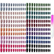 12 sets/288pcs solid colors matte acrylic ballerina coffin false nails 🎯 full cover tips natural medium fake nails with crystal nail file (matte ballerina) logo