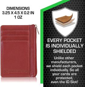 img 3 attached to Stylish ID STRONGHOLD Minimalist Genuine Leather: Ultimate Protection for Your Identity