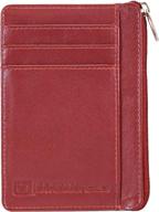 stylish id stronghold minimalist genuine leather: ultimate protection for your identity logo