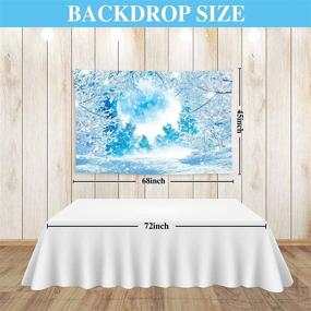 img 3 attached to 🌲 Winter Wonderland: Allenjoy 68" x 45" Frozen Ice Snowy Forest Moon Landscape Backdrop – Perfect for Snow-themed Parties, Birthdays, and Holiday Festivals!