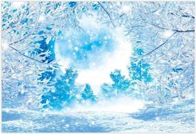 img 4 attached to 🌲 Winter Wonderland: Allenjoy 68" x 45" Frozen Ice Snowy Forest Moon Landscape Backdrop – Perfect for Snow-themed Parties, Birthdays, and Holiday Festivals!