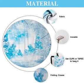 img 2 attached to 🌲 Winter Wonderland: Allenjoy 68" x 45" Frozen Ice Snowy Forest Moon Landscape Backdrop – Perfect for Snow-themed Parties, Birthdays, and Holiday Festivals!