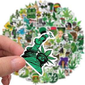 img 1 attached to 🌿 100-Piece Weed Stoner Sticker Pack – Fun Marijuana PVC Stickers for Adults | Waterproof Vinyl Stickers for Laptop, Water Bottles, Resin Bongs, Skateboards | Cool Cannabis 420 Smoke Decals