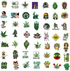 img 2 attached to 🌿 100-Piece Weed Stoner Sticker Pack – Fun Marijuana PVC Stickers for Adults | Waterproof Vinyl Stickers for Laptop, Water Bottles, Resin Bongs, Skateboards | Cool Cannabis 420 Smoke Decals