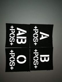 img 2 attached to High-visibility IR Reflective Tactical Blood Type A+ POS Patch for Outdoors - Pack of 2