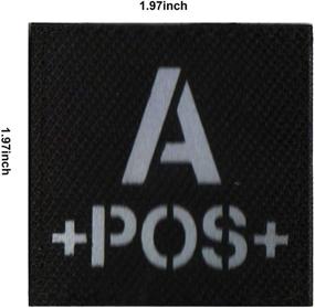 img 3 attached to High-visibility IR Reflective Tactical Blood Type A+ POS Patch for Outdoors - Pack of 2