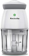 🔪 kocbelle cordless portable electric food chopper - 200-watt mini food processor & vegetable chopper with 2.5 cup 20 oz glass bowl and scraper for blending, mincing, and meal preparation логотип