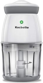 img 4 attached to 🔪 Kocbelle Cordless Portable Electric Food Chopper - 200-Watt Mini Food Processor & Vegetable Chopper with 2.5 Cup 20 Oz Glass Bowl and Scraper for Blending, Mincing, and Meal Preparation