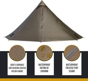 img 2 attached to 🏕️ OneTigris Smokey HUT Ultralight Hot Tent – 20D SIL-Nylon, Waterproof Teepee Tent – 2.6Ib | Ideal for Backpacking, Camping, Hiking, Bushcraft, Travel, Winter Camping with Tent Stove