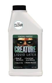 img 1 attached to 👽 Creature Liquid Latex - CLEAR - Professional Special Effects - 16oz - Dries CLEAR for Versatile Uses