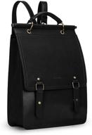 🎒 ecosusi vintage vegan leather laptop backpack for women - 14-inch college school bookbag rucksack bag logo