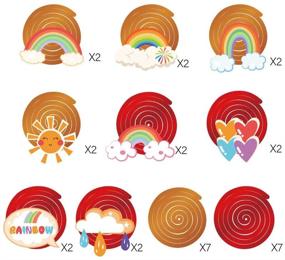 img 2 attached to 🌈 Kristin Paradise 30-Count Rainbow Hanging Swirl Decorations, Cloud Party Supplies, Sunshine Birthday Theme Decor for Boy Girl Baby Shower, Colored First Birthday Favors Idea - Enhanced SEO