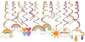 img 3 attached to 🌈 Kristin Paradise 30-Count Rainbow Hanging Swirl Decorations, Cloud Party Supplies, Sunshine Birthday Theme Decor for Boy Girl Baby Shower, Colored First Birthday Favors Idea - Enhanced SEO