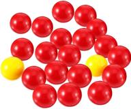 gejoy 21 pieces game replacement marbles: compatible with hungry hungry hippos - 19 red balls and 2 yellow balls included логотип