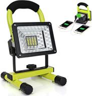 💡 1600lm led work light: waterproof, 3 brightness modes, portable with stand - ideal for workshop, construction & job sites logo