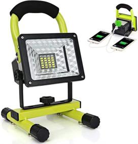 img 4 attached to 💡 1600LM LED Work Light: Waterproof, 3 Brightness Modes, Portable with Stand - Ideal for Workshop, Construction & Job Sites