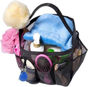 img 4 attached to 🛁 Attmu Mesh Shower Caddy: Essential Dorm Room Basket for College, Hangable Portable Tote Bag for Bathroom Accessories