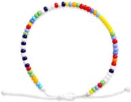 📿 handmade adjustable single strand beaded bracelet for women, men, teen girls & boys - african boho surfer glass rope bracelet: ubuntu life logo