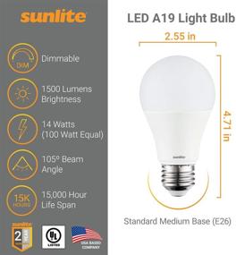 img 3 attached to 🌞 Sunlite 80599 - Bright Dimmable LED Bulb (Equivalent)