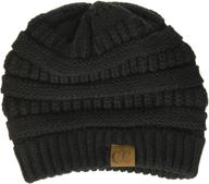 🧣 c.c trendy warm chunky soft cable knit beanie skully - ultimate style and warmth! logo