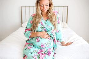 img 2 attached to 🤰 Comfortable and Chic: Posh Peanut Maternity Robe for Nursing and Labor Delivery
