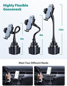 img 2 attached to VICSEED Cup Phone Holder for Car - Sturdy Adjustable Gooseneck Mount for iPhone, Samsung and All Cell Phones