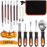 🎃 samyoung 13-piece stainless steel pumpkin carving kit tools, heavy duty pumpkin carving set with light strips, pumpkin cutting supplies with carrying case logo