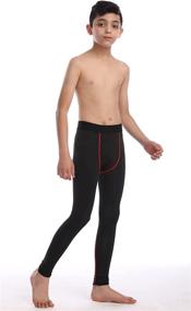 img 1 attached to 👖 CVVTEE Compression Pants for Boys - Soccer, Hockey, and Athletic Base Layer Leggings - Thermal Tights for Kids...