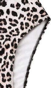 img 2 attached to Floerns Womens Leopard Bathing Gray Withe Swimsuits & Cover Ups: Trendy Women's Clothing and Swimwear Collection