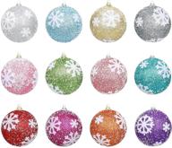 🎄 hwxmaq 80mm/3.15" christmas decorations - 12 counts of vibrant christmas ball ornaments for xmas tree (12 colors) логотип