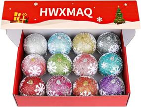 img 3 attached to 🎄 HWXMAQ 80mm/3.15" Christmas Decorations - 12 Counts of Vibrant Christmas Ball Ornaments for Xmas Tree (12 Colors)