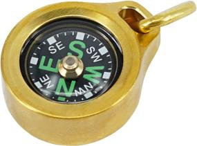 img 4 attached to 🧭 MecArmy CMP Titanium/Brass Grade Teardrop Shaped Waterproof IPX5 Hiking Compass – Portable & Easy-to-Use Handheld Survival Compass