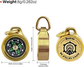 img 3 attached to 🧭 MecArmy CMP Titanium/Brass Grade Teardrop Shaped Waterproof IPX5 Hiking Compass – Portable & Easy-to-Use Handheld Survival Compass