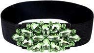 dorchid rhinestone crystal elastic cummerbund women's accessories in belts logo