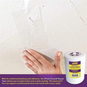 img 1 attached to 🔧 ATack Fiberglass Drywall Repair Tape, 6-Inch by 75-Foot: Heavy-Duty Self-Adhesive Solution for Wall Crack and Seam Patching