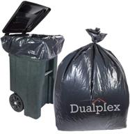 dualplex gallon black trash garbage cleaning supplies logo