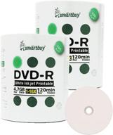 smartbuy 200-дисковый dvd-r с белой печатаемой поверхностью и центральным отверстием - записываемый диск для оптимальной эффективности хранения логотип