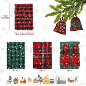 img 3 attached to 🎅 GWHOLE Christmas Drawstring Buffalo Candy Bags