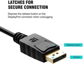 img 2 attached to 🔌 FOINNEX DisplayPort to VGA Adapter Cable, 6FT DP to VGA Male Adapter Cord, Display Port to VGA Video Converter for Lenovo, HP, ASUS, PC, Desktop