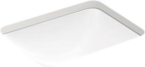 img 4 attached to 🚽 Efficiently Designed KOHLER K-20000-0 Caxton Under-Mount Bathroom Sink – Sleek White Finish