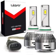 лампы для противотуманных фар lasfit 9145 9140 h10 led - мощность 60 вт, 6000 люмен, 6000k белый, очень яркие - встроенный драйвер, полный комплект конверсии (набор из 2 шт.) логотип