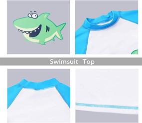 img 2 attached to Swimsuit Guard Toddler Sleeve Shark Boys' Clothing ~ Swim