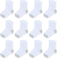 🧦 jamegio kids' crew socks 6/12-pack - cotton athletic socks for boys and girls logo