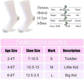 img 3 attached to 🧦 Jamegio Kids' Crew Socks 6/12-Pack - Cotton Athletic Socks for Boys and Girls