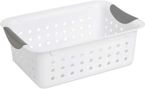 img 3 attached to Sterilite 16228012 Small Ultra Basket, White w/ Titanium Inserts, 12-Pack for Improved SEO