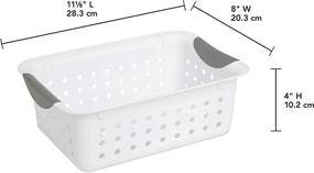 img 2 attached to Sterilite 16228012 Small Ultra Basket, White w/ Titanium Inserts, 12-Pack for Improved SEO