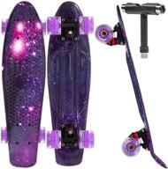 🛹 jecolos 22" mini cruiser skateboard: perfect for beginners, youths, teens, girls, and boys логотип