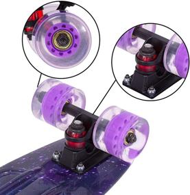 img 1 attached to 🛹 JECOLOS 22" Mini Cruiser Skateboard: Perfect for Beginners, Youths, Teens, Girls, and Boys